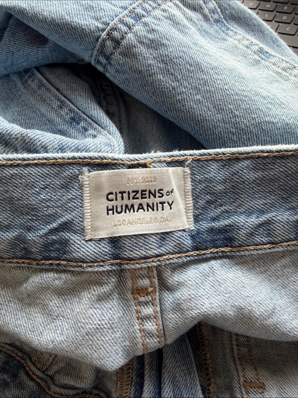 CITIZENS OF HUMANITY Marcelle Low Rise Cargo Jeans Blue Designer Sz 30 - Picture 12 of 16